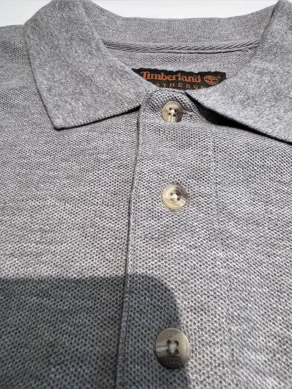 Vintage Timberland Grey Men's Short Sleeve Polo Shirt